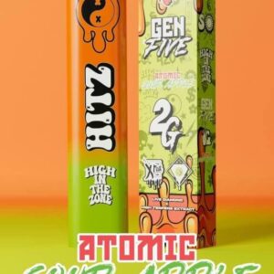 2G Atomic Sour Apple Hitz Disposable