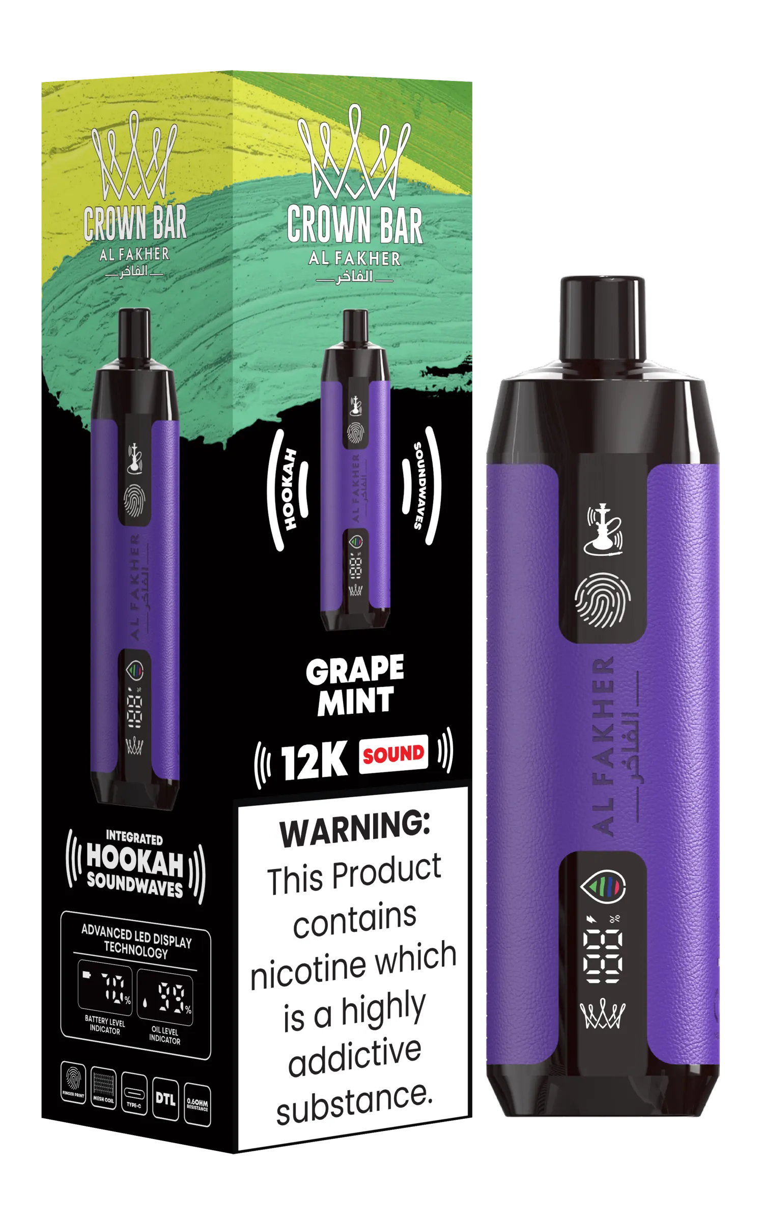 Crown Bar 12K Sound Grape Mint