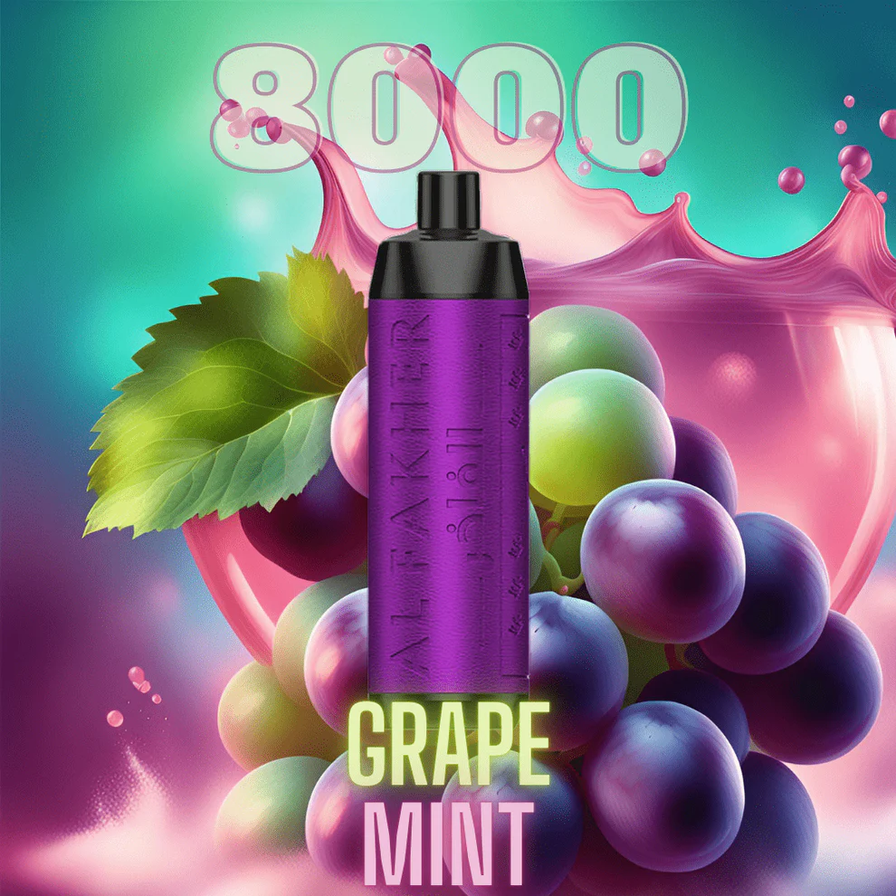Al Fakher Vape 8000 Grape Mint Crown Bar