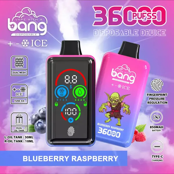 Bang 36000 Ice Control Disposable Vape – Full-Screen Smart Chill Tuning, 36ml, 850mAh, Type-C, 1.0Ω Mesh - Image 3