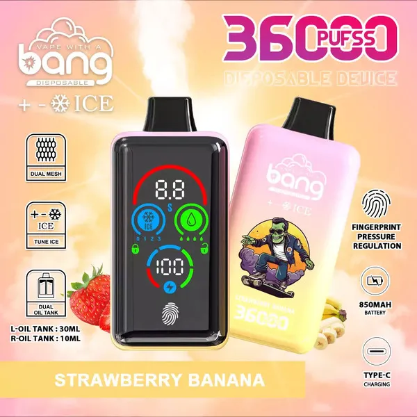 Bang 36000 Ice Control Disposable Vape – Full-Screen Smart Chill Tuning, 36ml, 850mAh, Type-C, 1.0Ω Mesh - Image 7