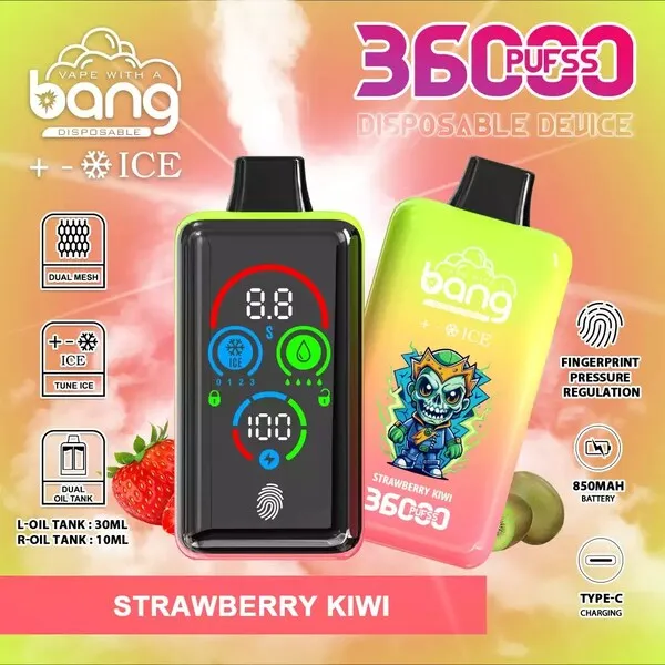 Bang 36000 Ice Control Disposable Vape – Full-Screen Smart Chill Tuning, 36ml, 850mAh, Type-C, 1.0Ω Mesh - Image 9