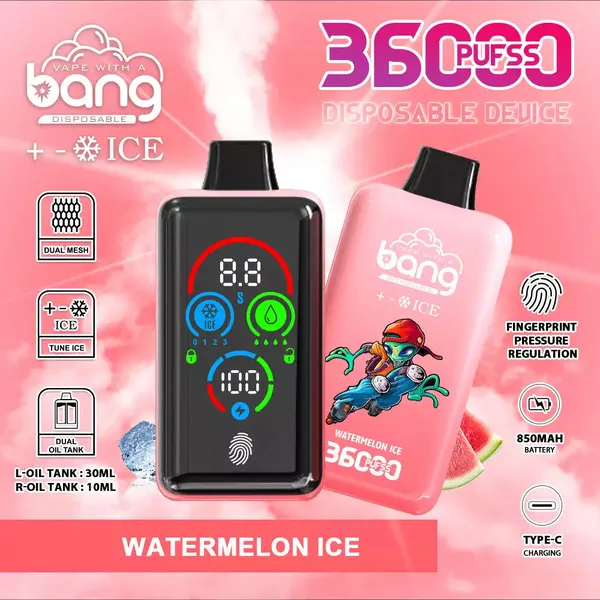 Bang 36000 Ice Control Disposable Vape – Full-Screen Smart Chill Tuning, 36ml, 850mAh, Type-C, 1.0Ω Mesh - Image 13