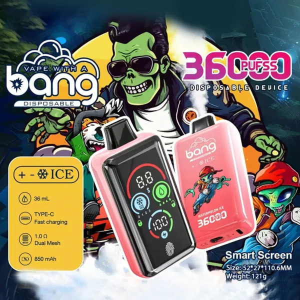 Bang 36000 Ice Control Disposable Vape – Full-Screen Smart Chill Tuning, 36ml, 850mAh, Type-C, 1.0Ω Mesh