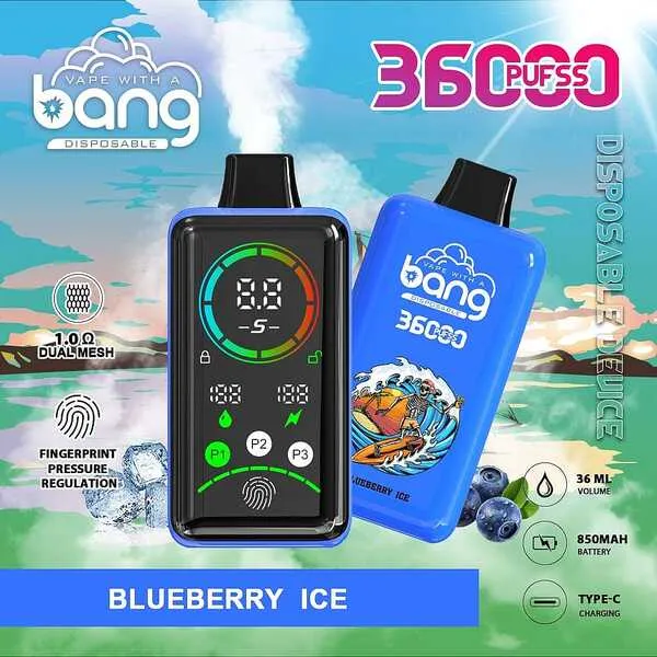 Bang 36000 Puffs Disposable Vape – 36ml, 850mAh, 1.0Ω Dual Mesh, Type-C, Power Modes P1/P2/P3 - Image 3