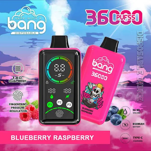 Bang 36000 Puffs Disposable Vape – 36ml, 850mAh, 1.0Ω Dual Mesh, Type-C, Power Modes P1/P2/P3 - Image 4