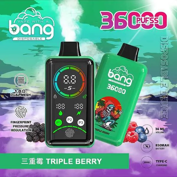 Bang 36000 Puffs Disposable Vape – 36ml, 850mAh, 1.0Ω Dual Mesh, Type-C, Power Modes P1/P2/P3 - Image 10