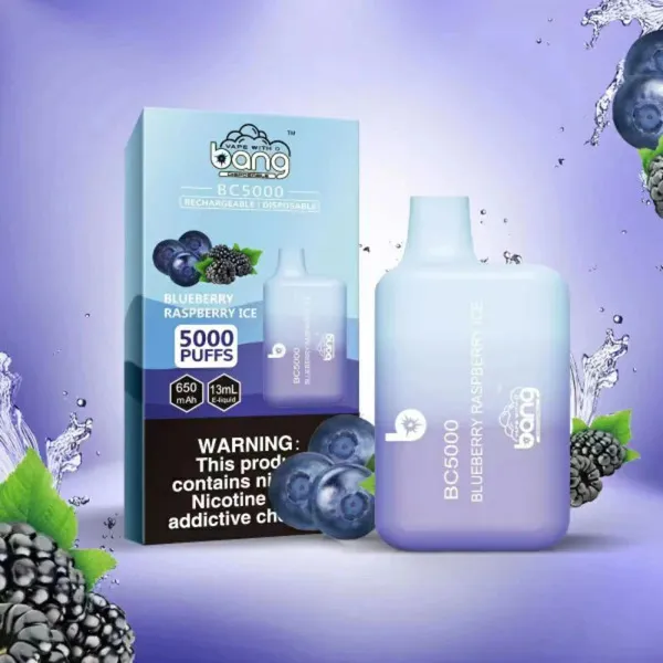 Bang BC5000 5000 Puffs Disposable Vape – 20 Flavors, Mesh Coil, 13ml E-liquid, Type-C Rechargeable - Image 2