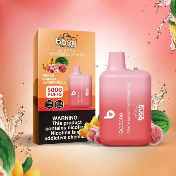 Bang BC5000 5000 Puffs Disposable Vape – 20 Flavors, Mesh Coil, 13ml E-liquid, Type-C Rechargeable - Image 7