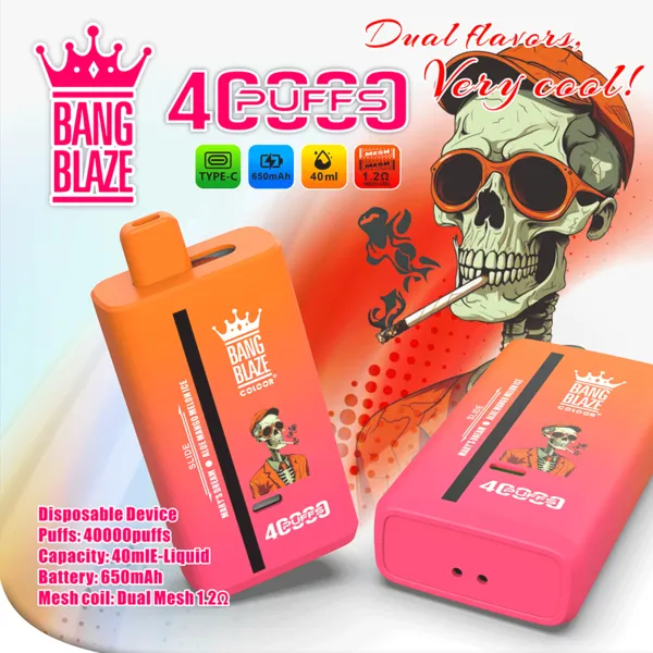 Bang Blaze 40000 40K Puffs Disposable Vape – Dual Flavors with Type-C Charging