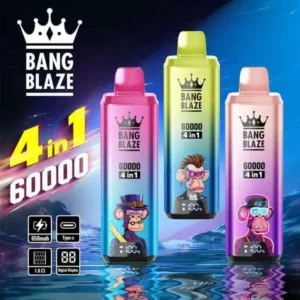 Bang Blaze 60000 Puffs 4 in1 Disposable Vape | 60K Vape – Ultimate Smart Screen Quad-Flavor Device
