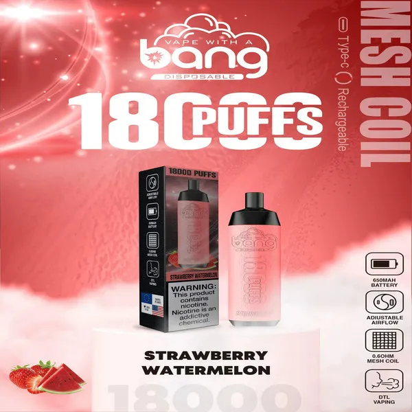 Bang Crown 18000 Puffs Disposable Vape – 24ml Large E-Liquid, Adjustable Airflow, Mesh Coil, USB-C Rechargeable - Image 10