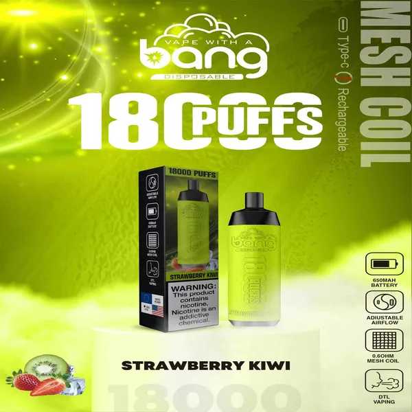 Bang Crown 18000 Puffs Disposable Vape – 24ml Large E-Liquid, Adjustable Airflow, Mesh Coil, USB-C Rechargeable - Image 13