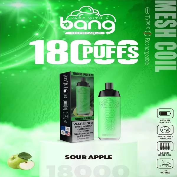 Bang Crown 18000 Puffs Disposable Vape – 24ml Large E-Liquid, Adjustable Airflow, Mesh Coil, USB-C Rechargeable - Image 16