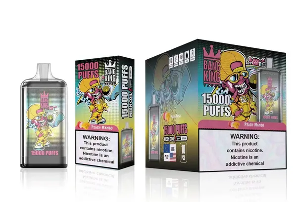 Bang King 15000 Puffs Disposable Vape – Mesh Coil, 25ml E-liquid, Type-C Rechargeable - Image 3