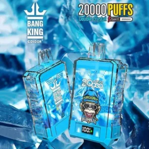 Bang King 20000 Double Crystal Disposable Vape – 25ml, Mesh Coil, LED Screen, Type-C Rechargeable