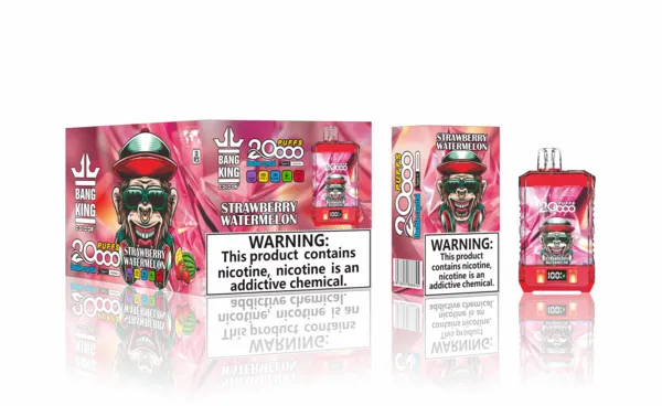 Bang King 20000 Double Crystal Disposable Vape – 25ml, Mesh Coil, LED Screen, Type-C Rechargeable - Image 5