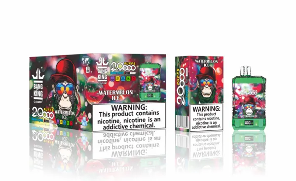 Bang King 20000 Double Crystal Disposable Vape – 25ml, Mesh Coil, LED Screen, Type-C Rechargeable - Image 6