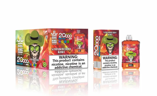 Bang King 20000 Double Crystal Disposable Vape – 25ml, Mesh Coil, LED Screen, Type-C Rechargeable - Image 8