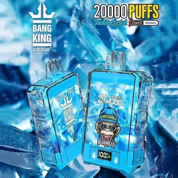 Bang King 20000 Double Crystal Disposable Vape – 25ml, Mesh Coil, LED Screen, Type-C Rechargeable