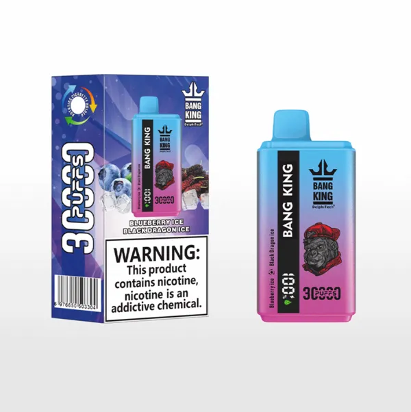 Bang King 30000 Puffs Disposable Vape – Dual Taste, 36ml, 1.0Ω Mesh, LED Screen, Type-C Rechargeable - Image 2