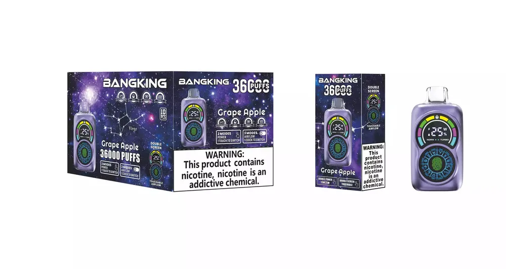 Bang King Constellation 36000 Puffs Dual-Screen Touch Disposable Vape, 30ml, 650mAh, Adjustable Airflow, 12 Flavors - Image 3