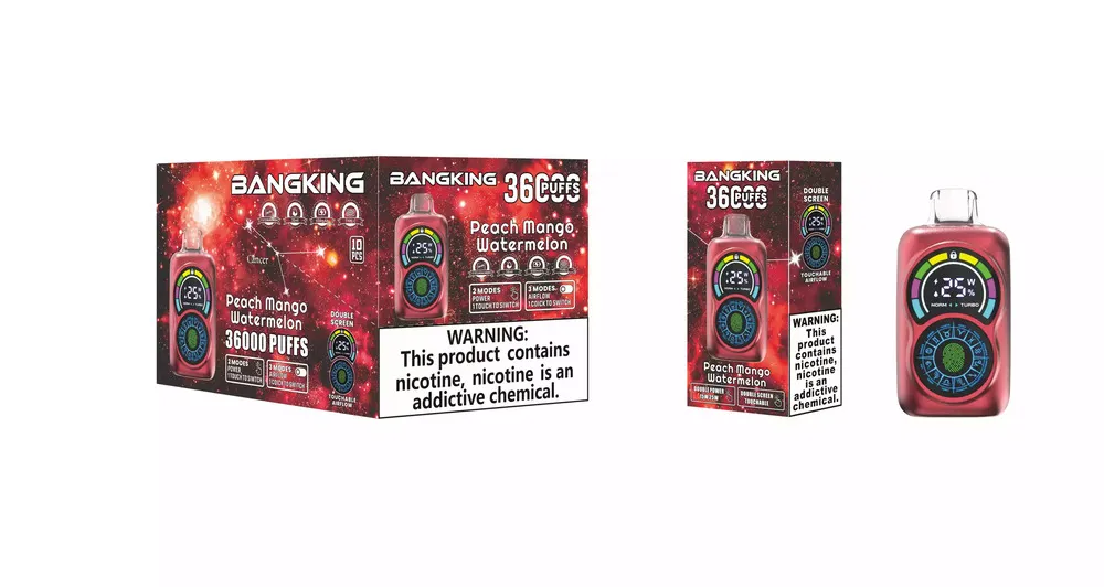 Bang King Constellation 36000 Puffs Dual-Screen Touch Disposable Vape, 30ml, 650mAh, Adjustable Airflow, 12 Flavors - Image 7