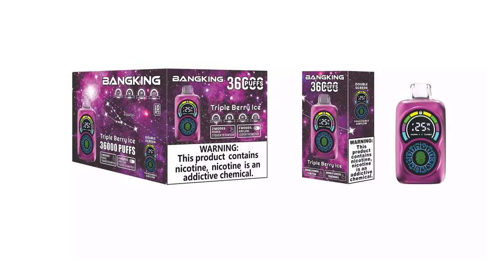 Bang King Constellation 36000 Puffs Dual-Screen Touch Disposable Vape, 30ml, 650mAh, Adjustable Airflow, 12 Flavors - Image 11