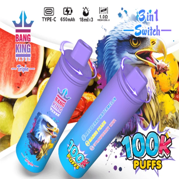 Bang King Triple 100K Disposable Vape | 100,000 Puffs – Ultimate 3-in-1 Flavors Power Device - Image 5