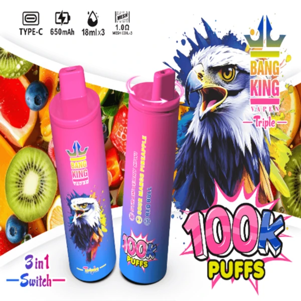 Bang King Triple 100K Disposable Vape | 100,000 Puffs – Ultimate 3-in-1 Flavors Power Device - Image 7