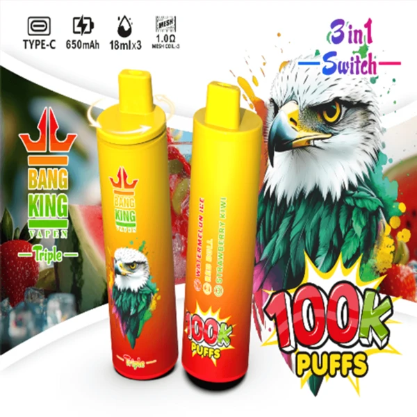 Bang King Triple 100K Disposable Vape | 100,000 Puffs – Ultimate 3-in-1 Flavors Power Device - Image 11