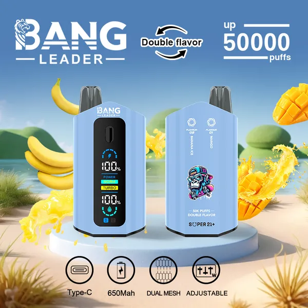 Bang Leader 50000 Puffs Dual Flavor Disposable Vape – Premium Advanced Screen Device - Image 3