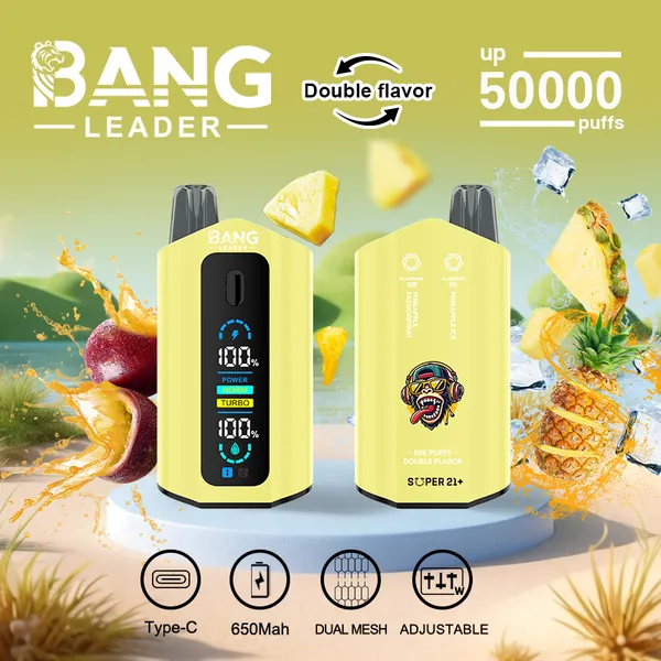 Bang Leader 50000 Puffs Dual Flavor Disposable Vape – Premium Advanced Screen Device - Image 8