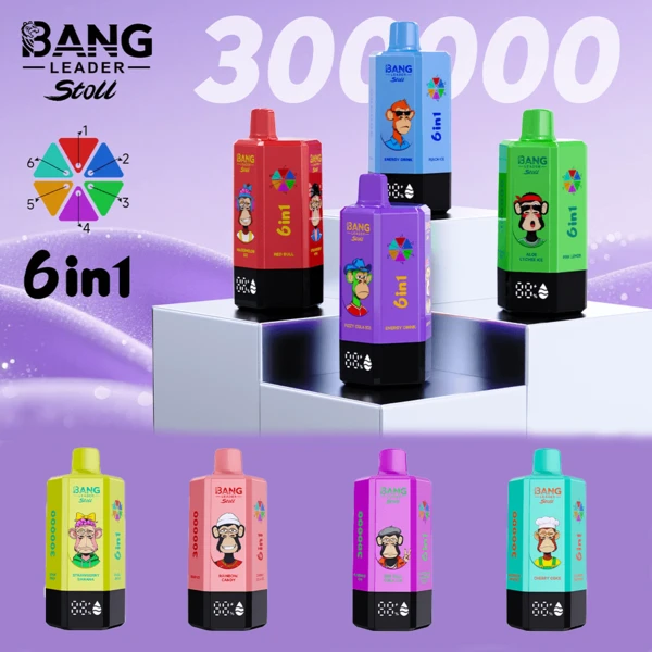 Bang Leader Stoll 300K 6-in-1 Disposable Vape – Amazing 300,000 Puffs Power Flavor System