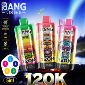 Bang Legend 120K 5-in-1 Flavors Disposable Vape | 120,000 Puffs – Ultimate Multi-Flavor Experience