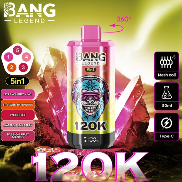 Bang Legend 120K 5-in-1 Flavors Disposable Vape | 120,000 Puffs – Ultimate Multi-Flavor Experience - Image 9