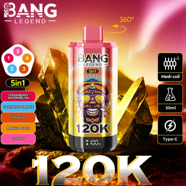 Bang Legend 120K 5-in-1 Flavors Disposable Vape | 120,000 Puffs – Ultimate Multi-Flavor Experience - Image 10