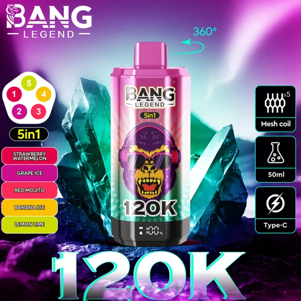 Bang Legend 120K 5-in-1 Flavors Disposable Vape | 120,000 Puffs – Ultimate Multi-Flavor Experience - Image 11