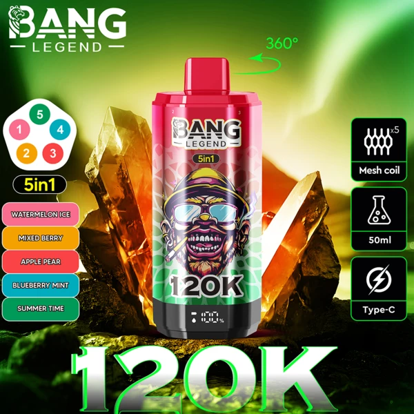 Bang Legend 120K 5-in-1 Flavors Disposable Vape | 120,000 Puffs – Ultimate Multi-Flavor Experience - Image 12