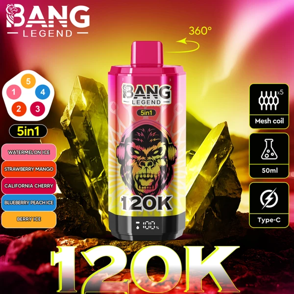 Bang Legend 120K 5-in-1 Flavors Disposable Vape | 120,000 Puffs – Ultimate Multi-Flavor Experience - Image 13