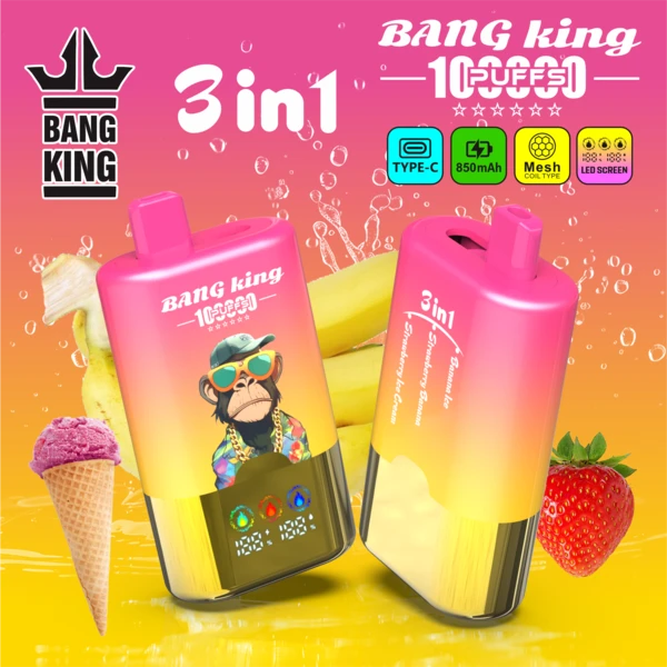 Bang King 100K 3-in-1 Flavors Disposable Vape – Powerful 100,000 Puffs - Image 3