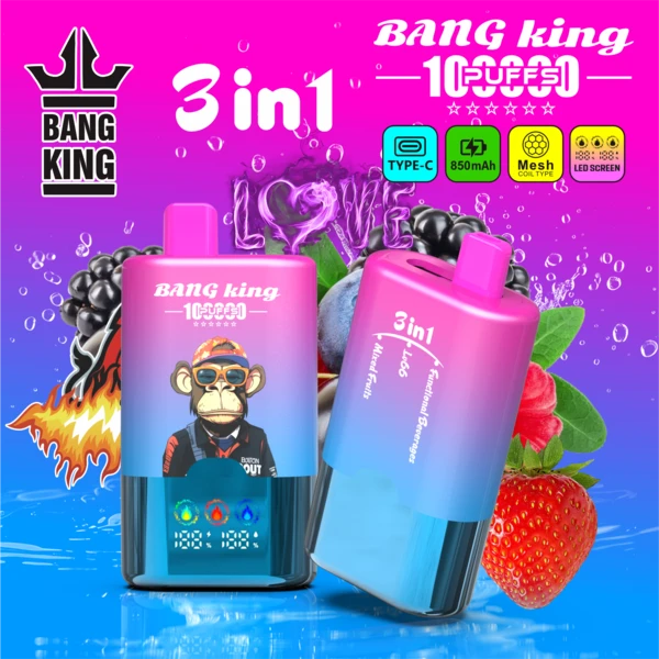 Bang King 100K 3-in-1 Flavors Disposable Vape – Powerful 100,000 Puffs - Image 7