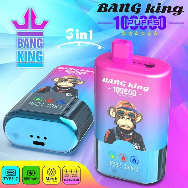 Bang King 100K 3-in-1 Flavors Disposable Vape – Powerful 100,000 Puffs