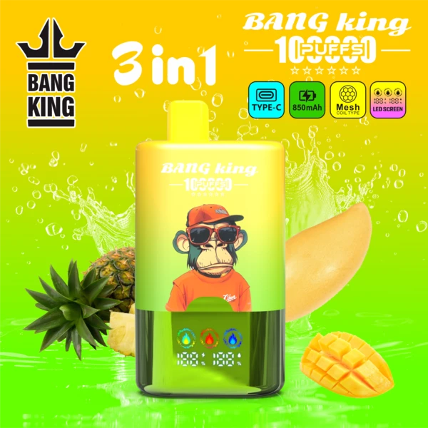 Bang King 100K 3-in-1 Flavors Disposable Vape – Powerful 100,000 Puffs - Image 10
