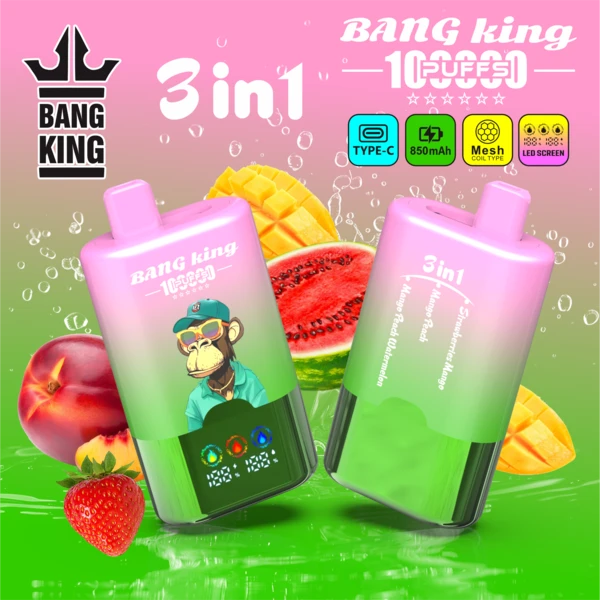 Bang King 100K 3-in-1 Flavors Disposable Vape – Powerful 100,000 Puffs - Image 12