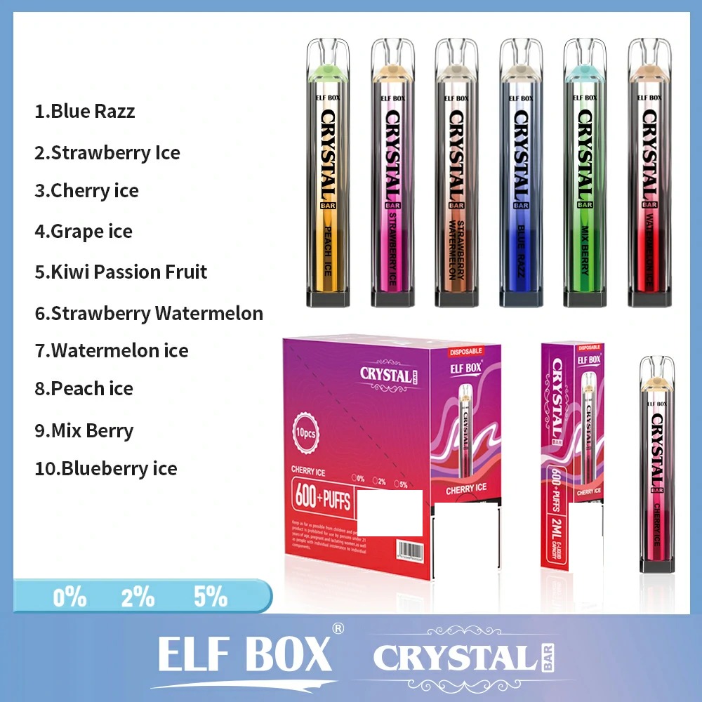 ELF BOX CRYSTAL BAR 600 Puffs Bulk Buy Rechargeable Disposable Vapes Wholesale - Image 2