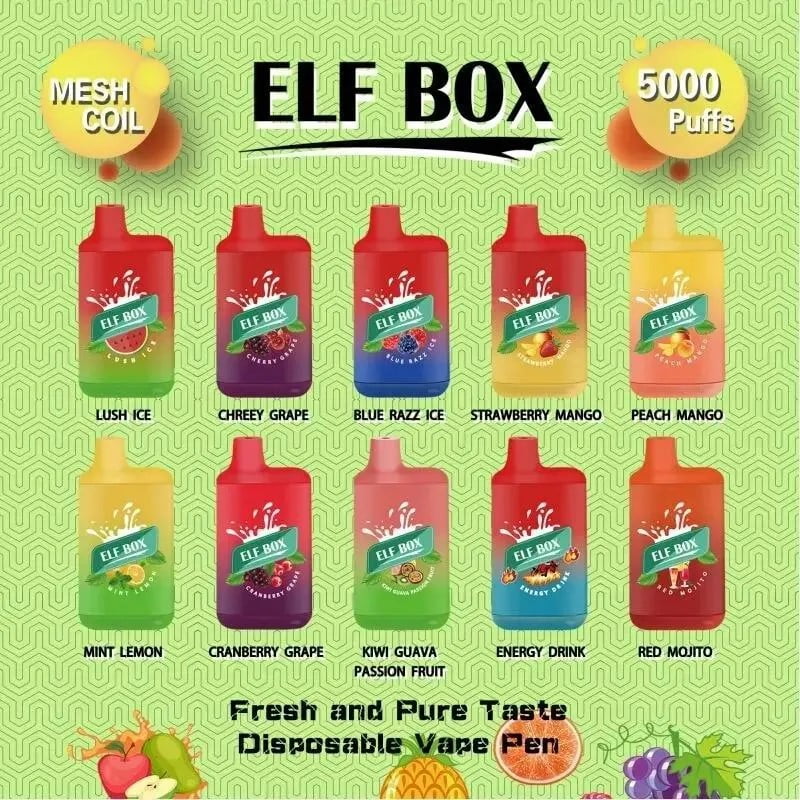 ELF BOX 5000 Puffs Disposable Vape E Cigarette Wholesale - Image 5