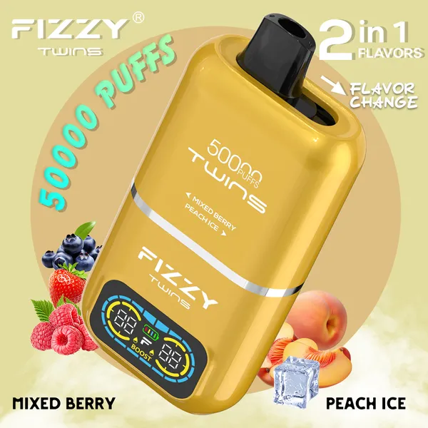 Fizzy Twins 50000 Puffs Dual Flavors Disposable Vape – Premium Boost Mode Device - Image 4