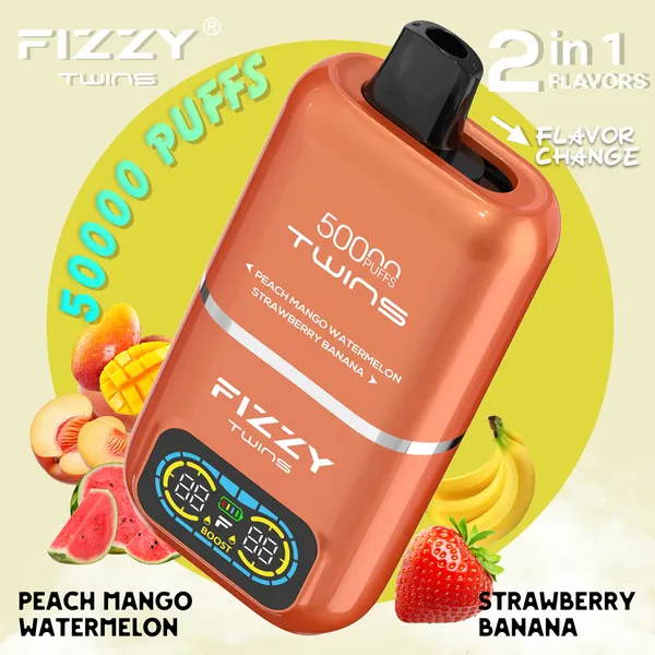 Fizzy Twins 50000 Puffs Dual Flavors Disposable Vape – Premium Boost Mode Device - Image 5