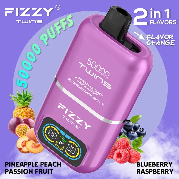 Fizzy Twins 50000 Puffs Dual Flavors Disposable Vape – Premium Boost Mode Device - Image 6